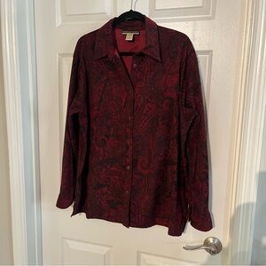 #Midsize #Vintage #whimsygoth Style Paisley Button Up